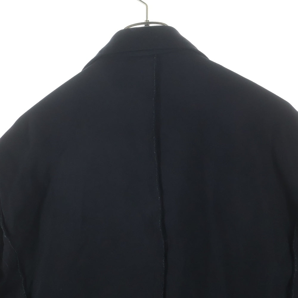 COMME des GARCONS HOMME PLUS(コムデギャルソンオムプリュス) 24SS AD2023 変形 カッティング 2Bシングルテーラードジャケット ブラック PM-J037