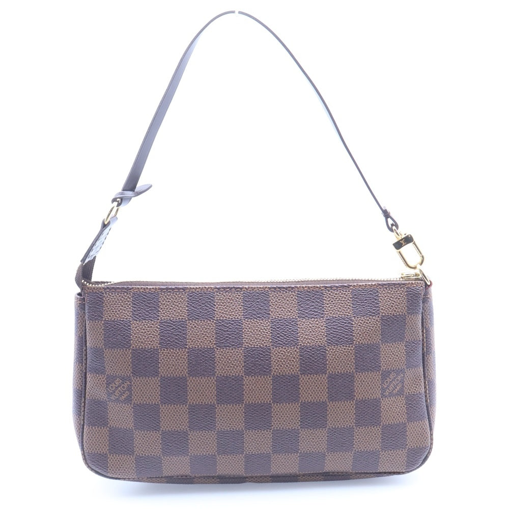 LOUIS VUITTON(ルイヴィトン) ダミエ エベヌ ポシェット アクセソワール アクセサリーポーチ ハンドバッグ ブラウン N51985 CA0152 レディース
