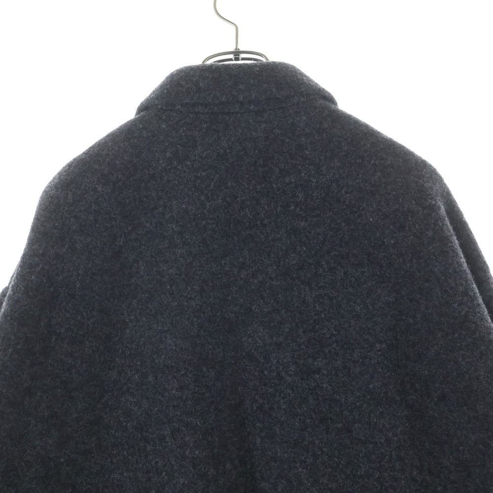 Steven Alan(スティーブンアラン) KNIT FLEC OVAL BLOUSON ジップアップ ステンカラー ウールジャケット グレー 8125-139-0682