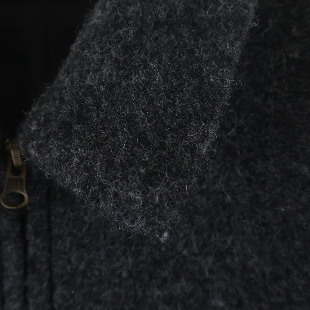 Steven Alan(スティーブンアラン) KNIT FLEC OVAL BLOUSON ジップアップ ステンカラー ウールジャケット グレー 8125-139-0682