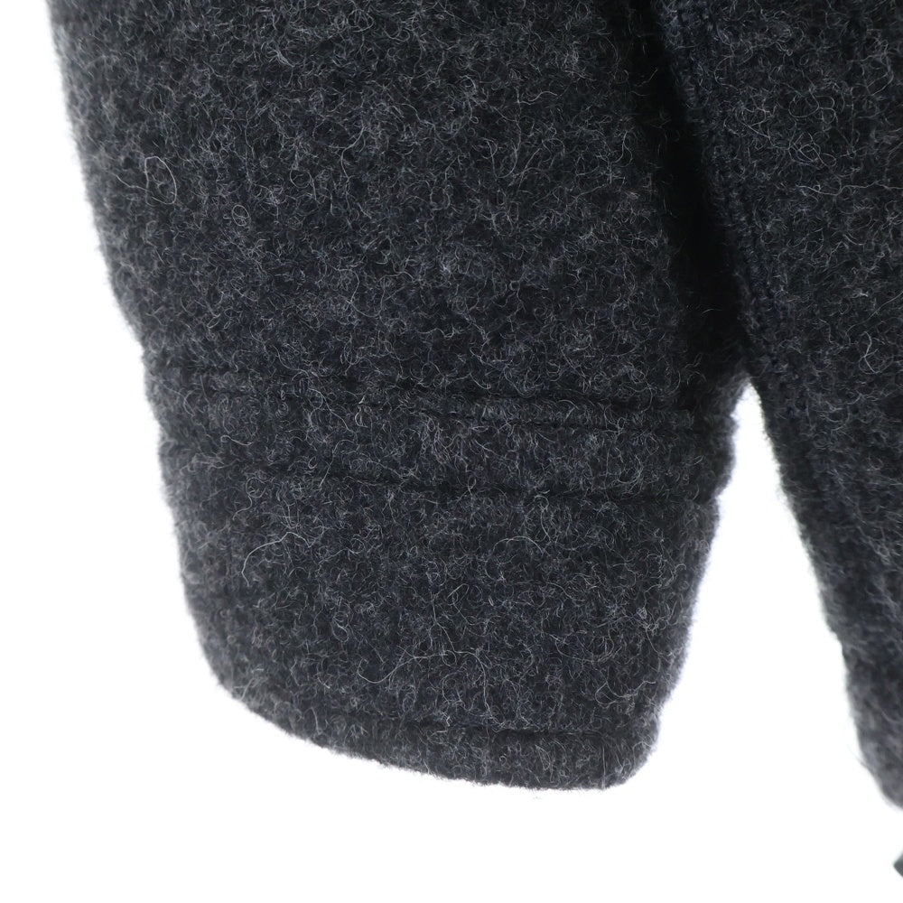 Steven Alan(スティーブンアラン) KNIT FLEC OVAL BLOUSON ジップアップ ステンカラー ウールジャケット グレー 8125-139-0682