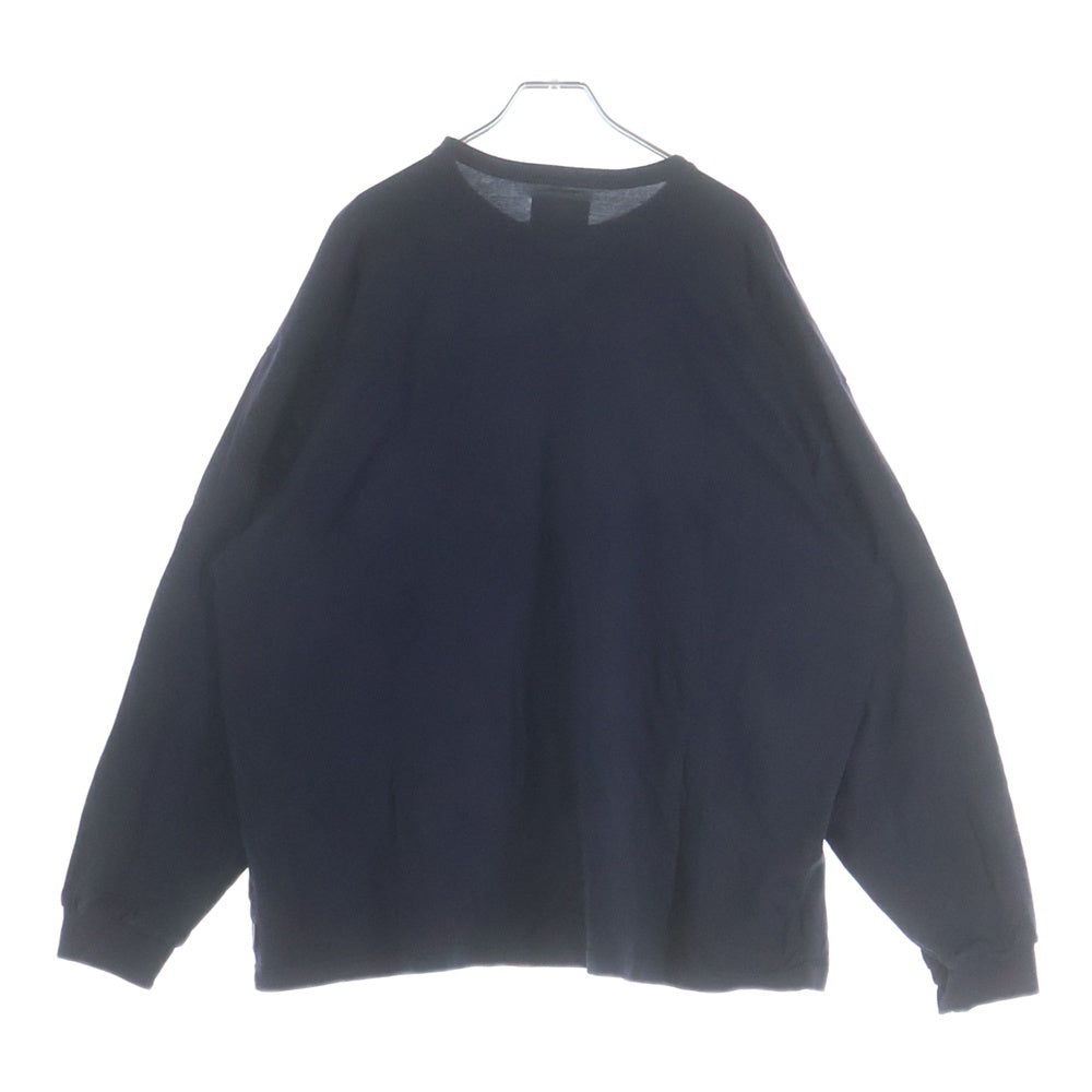 WTAPS(ダブルタップス) 23SS DESIGN 01 LS COTTON COLLEGE カレッジ デザイン クルーネック長袖Tシャツ カットソー ネイビー 231ATDT-CSM03