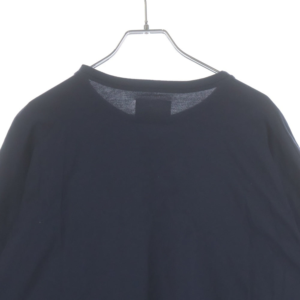 WTAPS(ダブルタップス) 23SS DESIGN 01 LS COTTON COLLEGE カレッジ デザイン クルーネック長袖Tシャツ カットソー ネイビー 231ATDT-CSM03