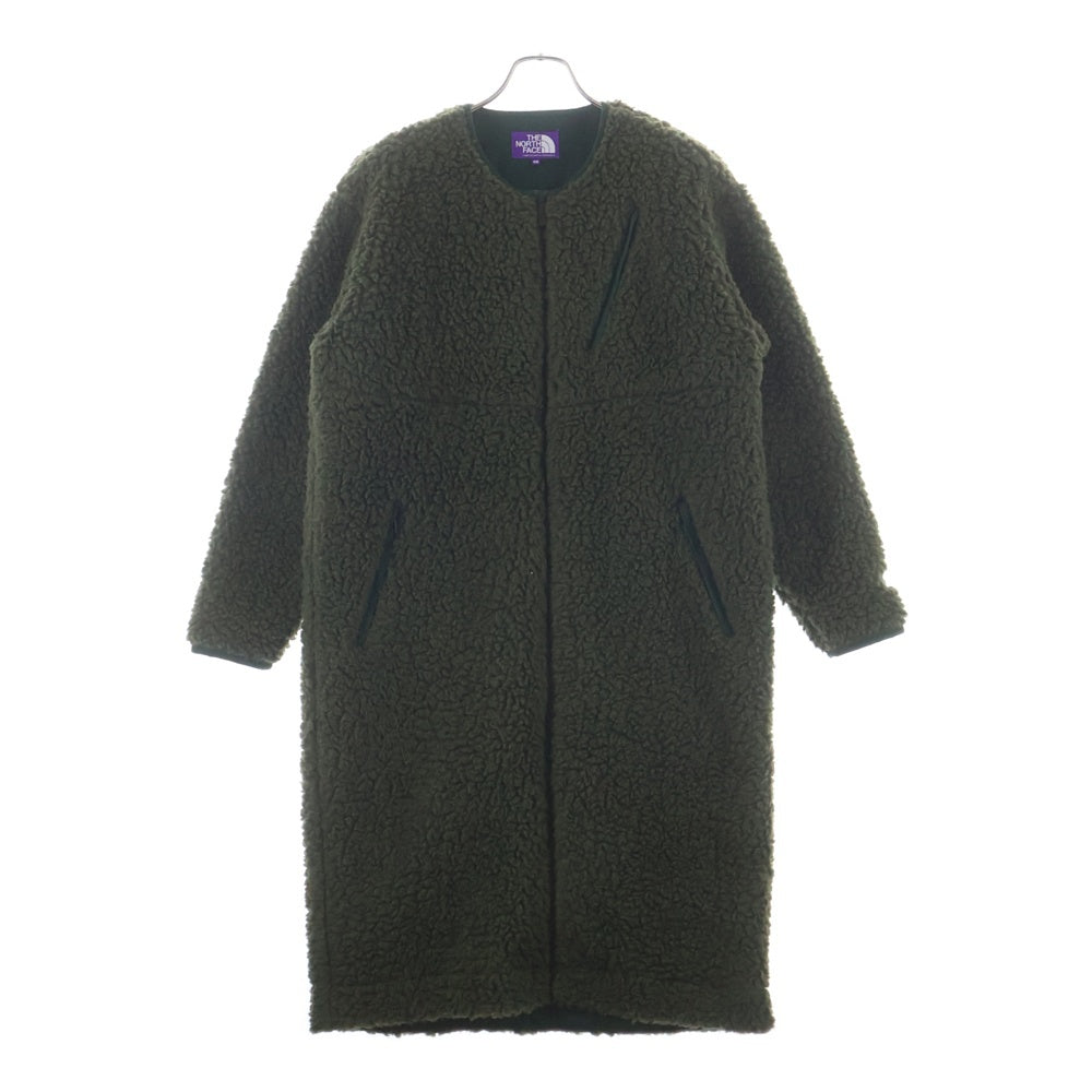 THE NORTH FACE PURPLE LABEL(ノースフェイスパープルレーベル) WOOL BOA FLEECE LONG COAT ウール ボア フリース ロングコート カーキ NAW2050N レディース