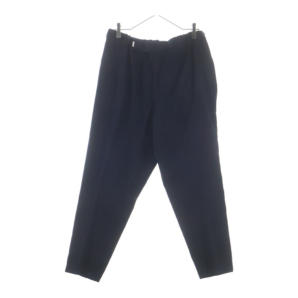 Graphpaper(グラフペーパー) 20SS SELVAGE WOOL COOK PANTS セルビッジ ウール クック ジップアップ センタープレス ワイドストレート パンツ ブラック GM201-40213B