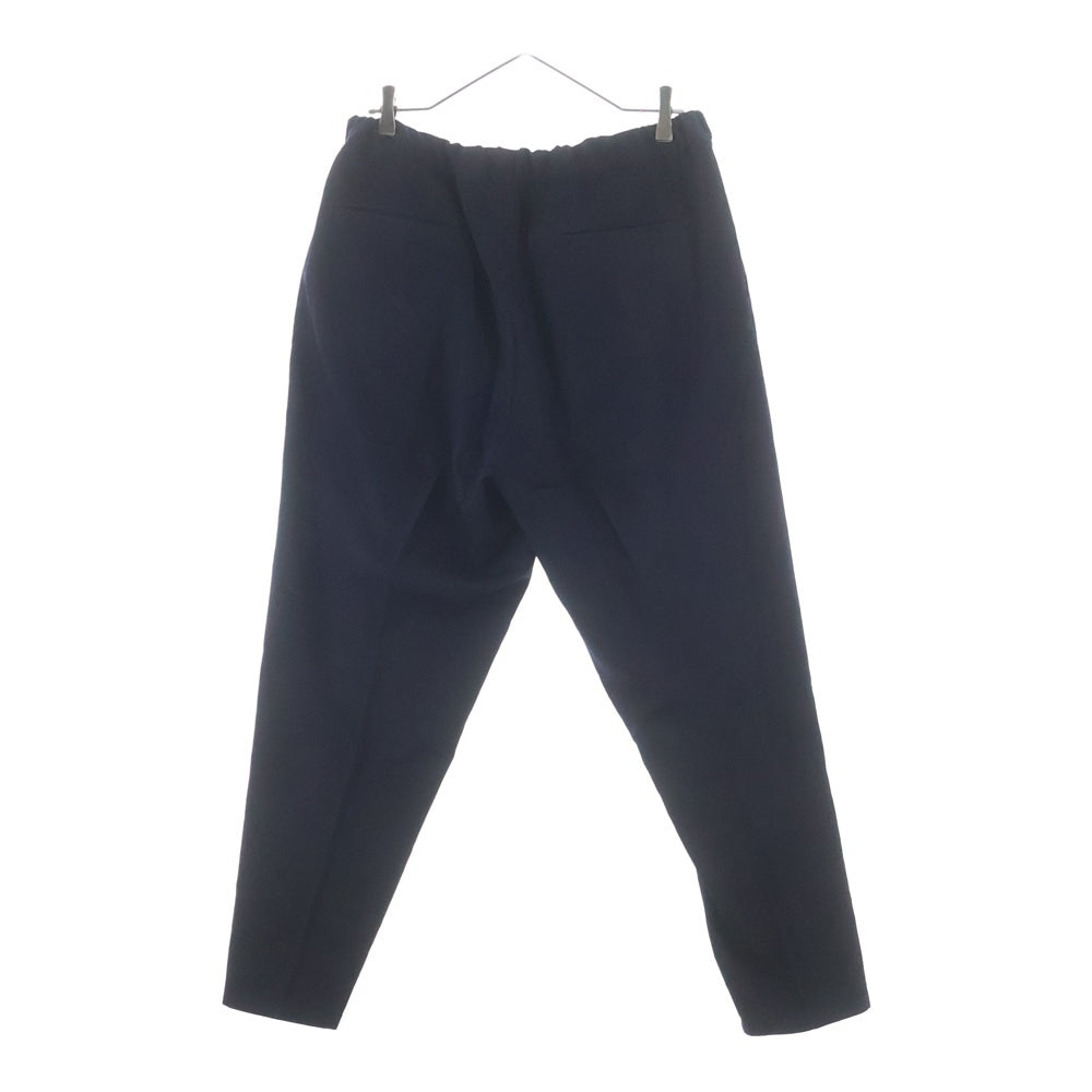 Graphpaper(グラフペーパー) 20SS SELVAGE WOOL COOK PANTS セルビッジ ウール クック ジップアップ センタープレス ワイドストレート パンツ ブラック GM201-40213B
