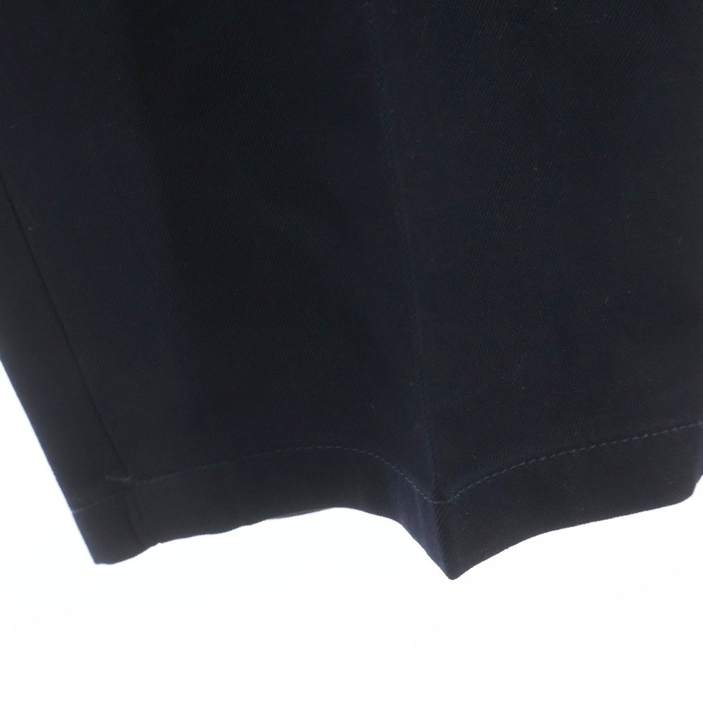 Graphpaper(グラフペーパー) 20SS SELVAGE WOOL COOK PANTS セルビッジ ウール クック ジップアップ センタープレス ワイドストレート パンツ ブラック GM201-40213B