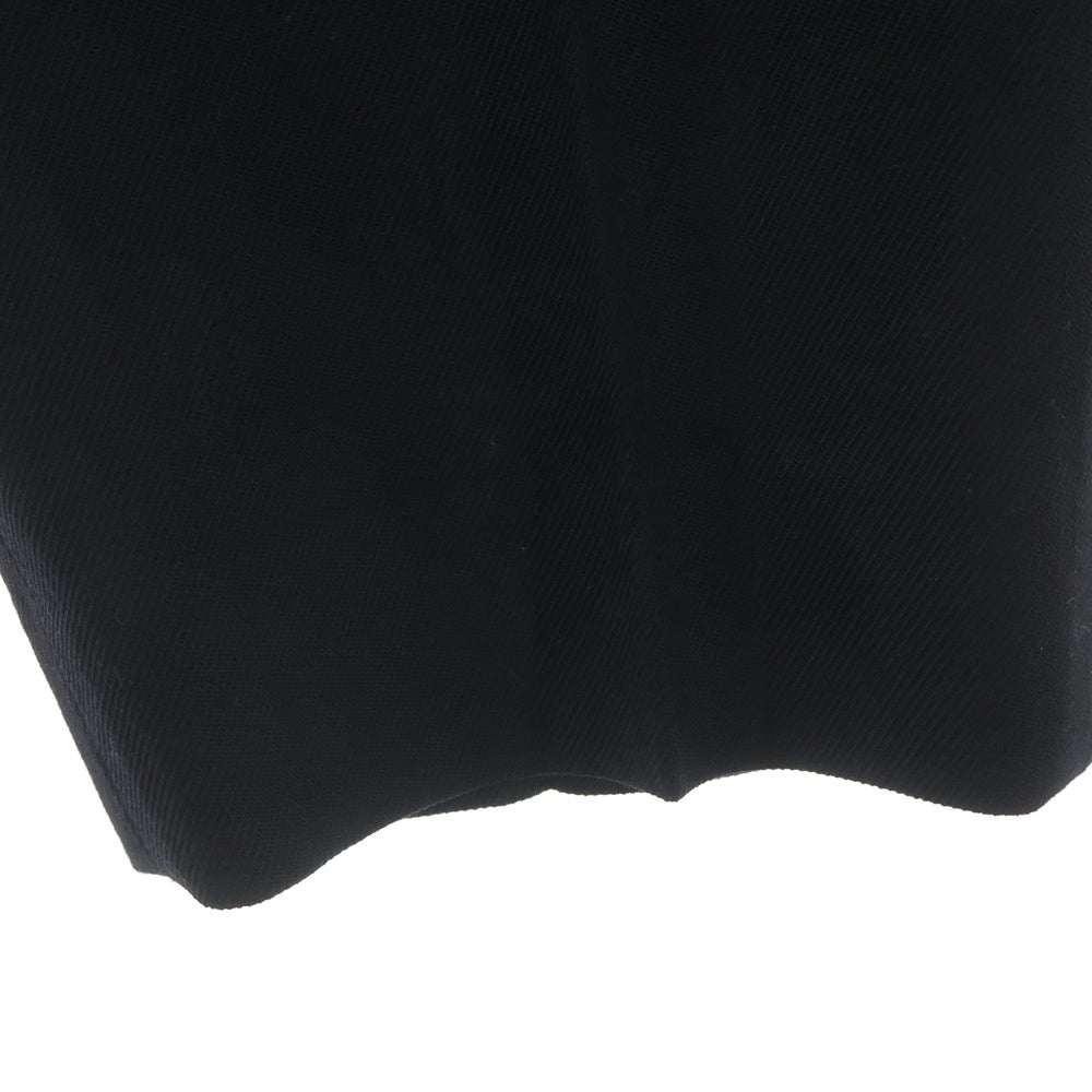 MARKAWARE(マーカウェア) 19AW プリーツフロント ペグトップ オーガニックウール フランネル ジップアップ タック ワイドストレート パンツ ブラック A19C-06PT010