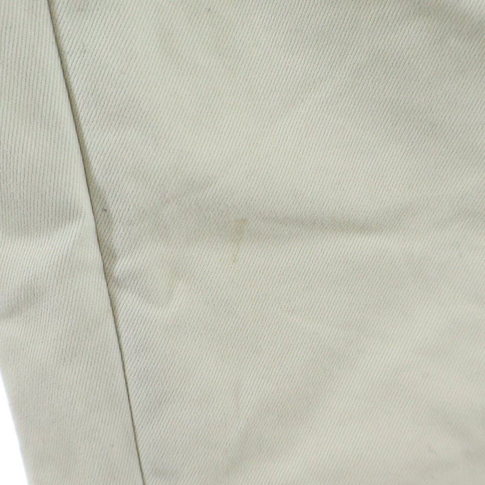 STUDIO NICHOLSON(スタジオニコルソン) SORTE PEACHED COTTON TWILL PANTS ピーチド コットンツイル ジップアップ ワイドパンツ アイボリー 51-10-721008