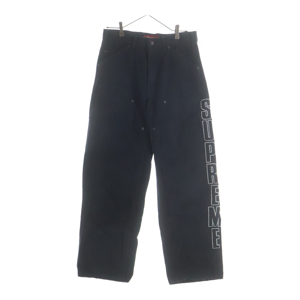 SUPREME(シュプリーム) 25AW Reflective Double Knee Pant リフレクターロゴ ジップフライ ダブルニーデニムパンツ ブラック
