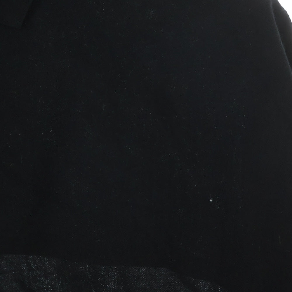 Y's(ワイズ) COTTON VIYELLA DESIGN COLLAR BIG BLOUSE コットンビエラ デザインカラー ビッグブラウス 長袖シャツ ブラック レディース YL-B14-021