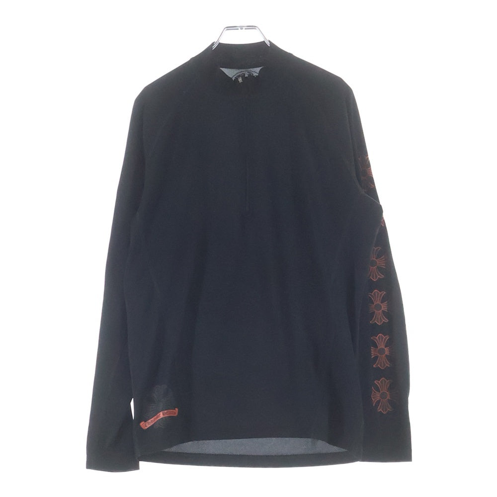 CHROME HEARTS(クロムハーツ) OLD オールド ラッシュガード ハーフジップ トラックジャケット ブラック