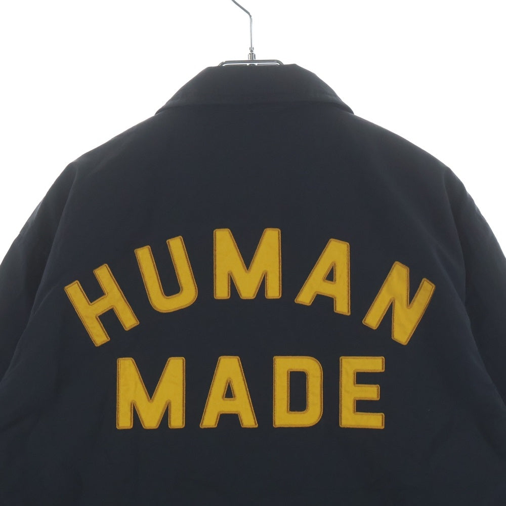 HUMAN MADE(ヒューマンメイド) COACH JACKET ロゴパッチ 裏地チェック ナイロン コーチジャケット ブラック HM31JK021