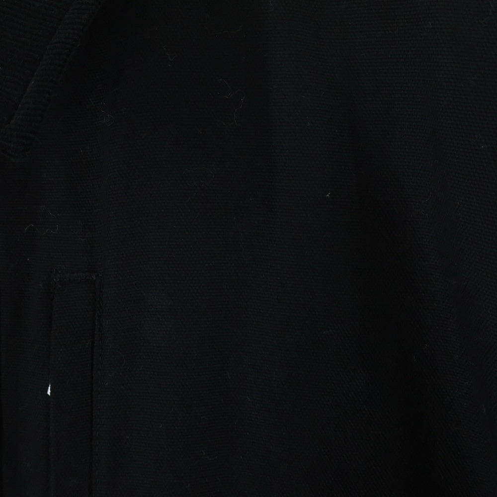 N.HOOLYWOOD(エヌハリウッド) 18AW SOUTIEN COLLAR PULL FRONT ZIP COAT ダック地 コーデュロイ切り替え プル フロント ジップアップ ステンカラーコート ブラック 182-C006-036