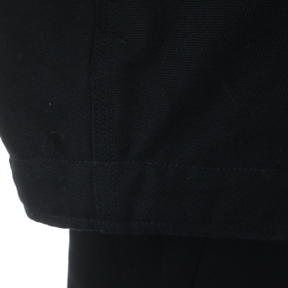N.HOOLYWOOD(エヌハリウッド) 18AW SOUTIEN COLLAR PULL FRONT ZIP COAT ダック地 コーデュロイ切り替え プル フロント ジップアップ ステンカラーコート ブラック 182-C006-036