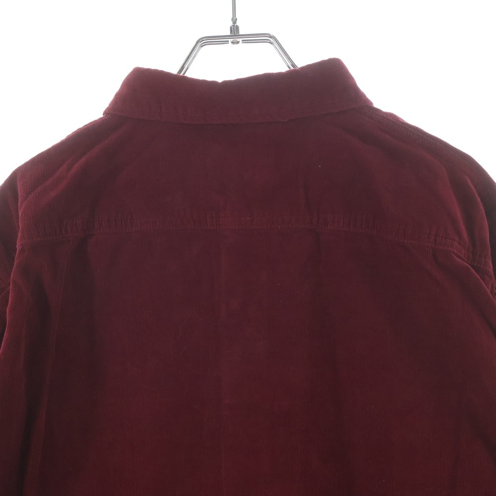 A BATHING APE(アベイシングエイプ) Ape Head Corduroy Shirt エイプヘッド コーデュロイ長袖シャツ バーガンディー 001SHJ801009M