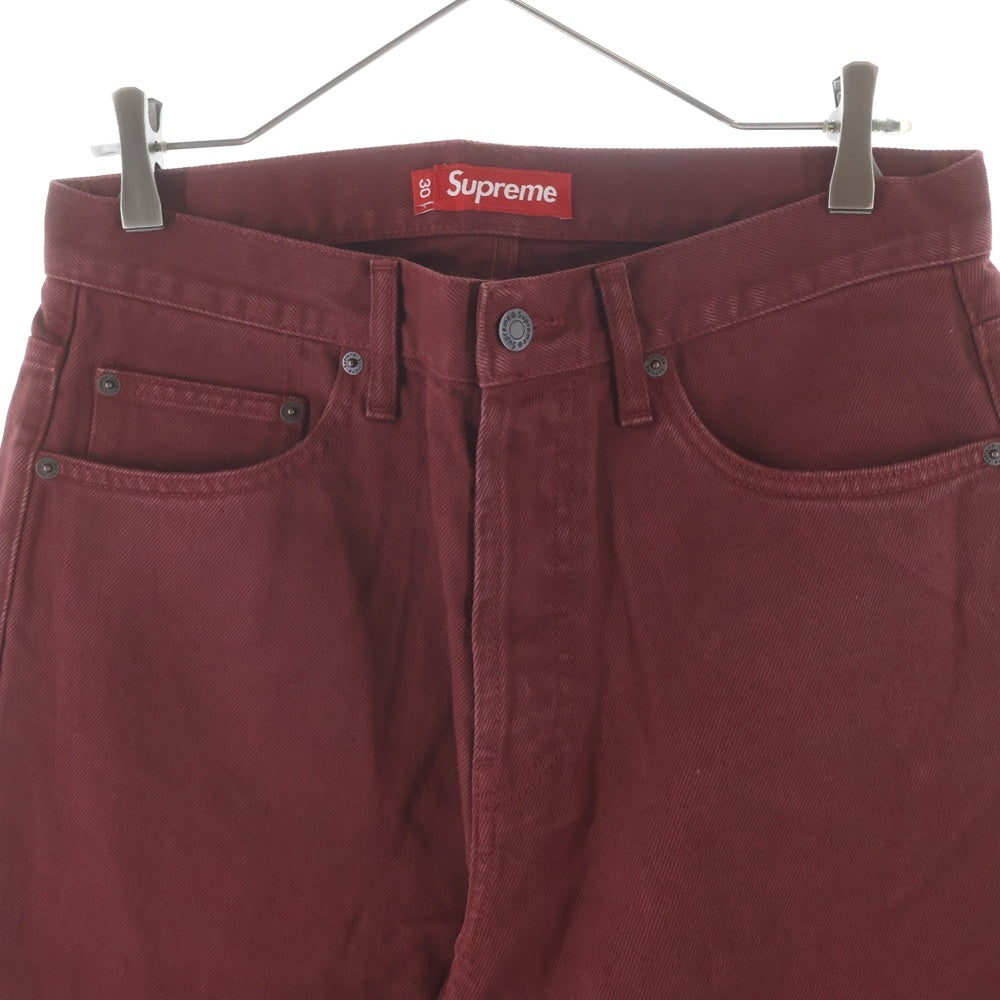 SUPREME(シュプリーム) 24AW Regular Jean レギュラー デニムパンツ ジーンズ バーガンディー