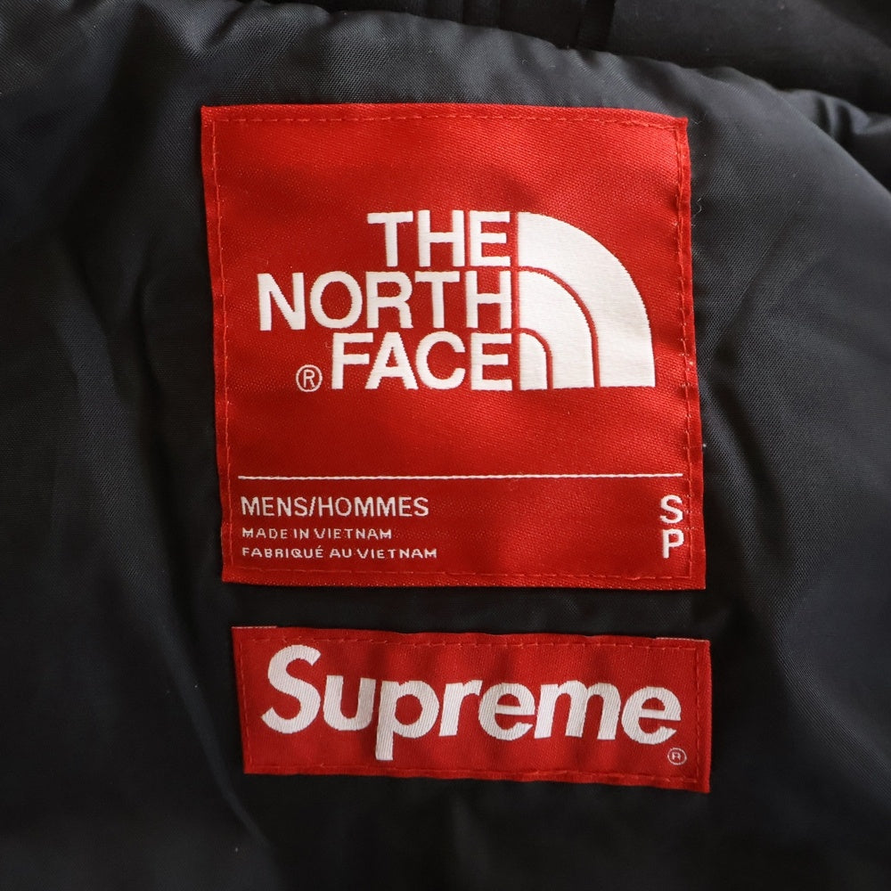 SUPREME(シュプリーム) 24AW ×THE NORTH FACE Down Filled Zip Up Hooded Sweatshirt ザノースフェイス ダウンフィルド ジップアップスウェットシャツジャケット ブラック NY52400I