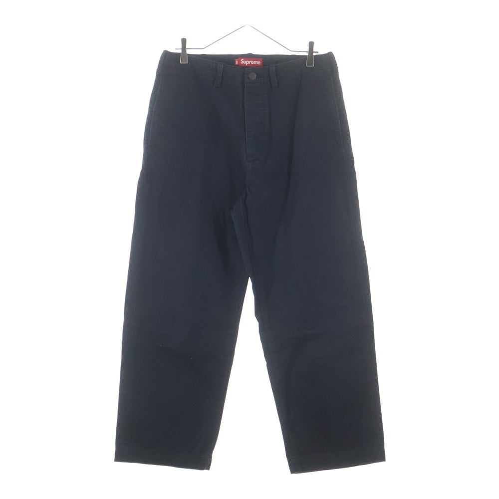 SUPREME(シュプリーム) 24AW Washed Herringbone Chino Pant ウォッシュブル ヘリンボーン チノワークパンツ ブラック