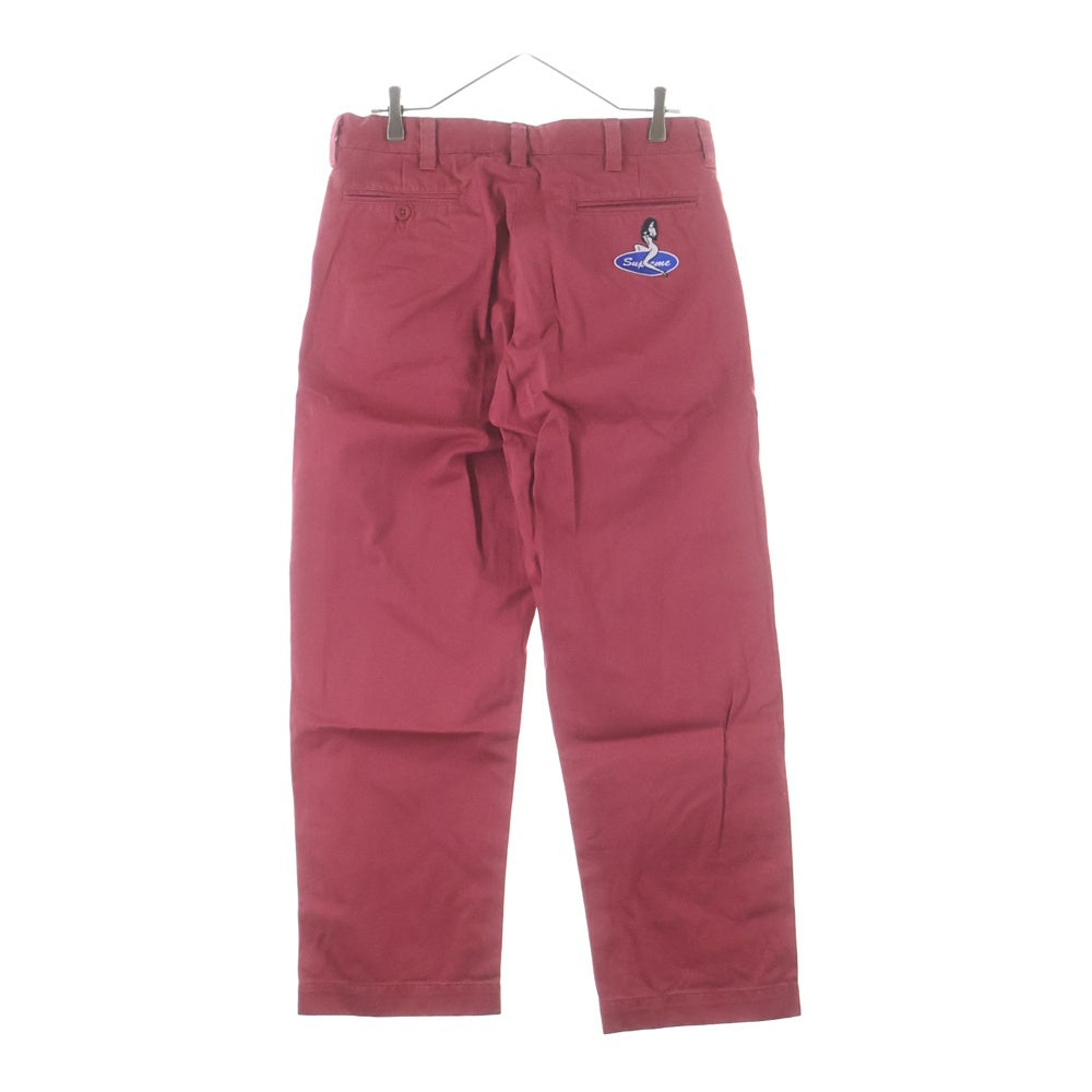 SUPREME(シュプリーム) 21SS Pin Up Chino Pant ピンアップ チノパンツ レッド