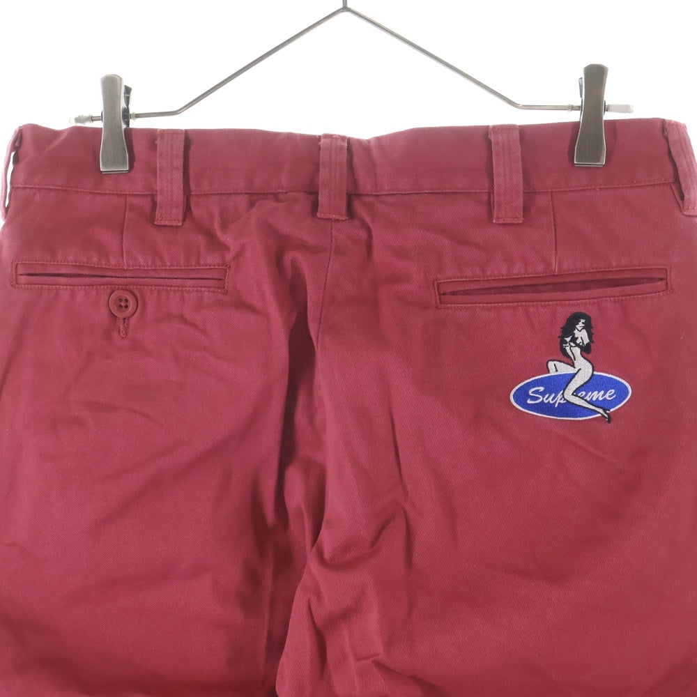 SUPREME(シュプリーム) 21SS Pin Up Chino Pant ピンアップ チノパンツ レッド