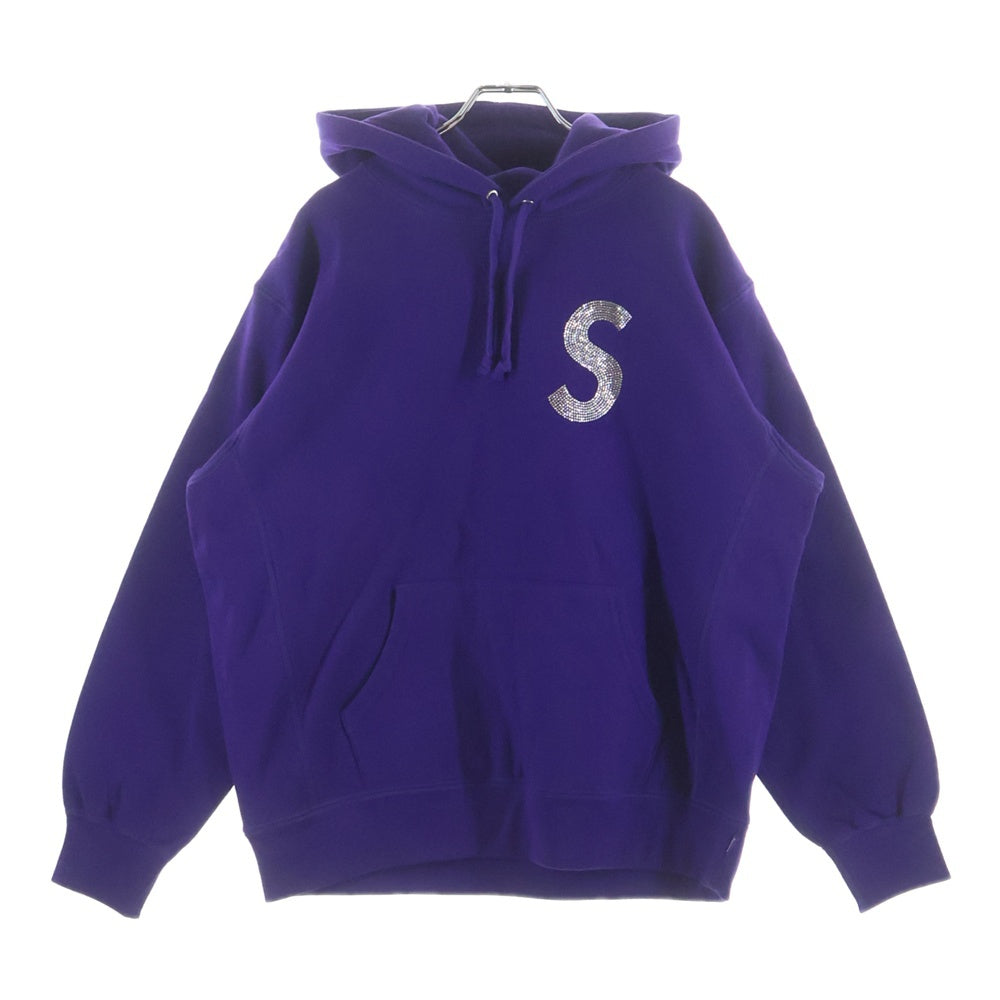 SUPREME(シュプリーム) 21SS Swarovski S Logo Hooded Sweatshirt スワロフスキー エスロゴ フーデッドスウェットシャツ パーカー パープル