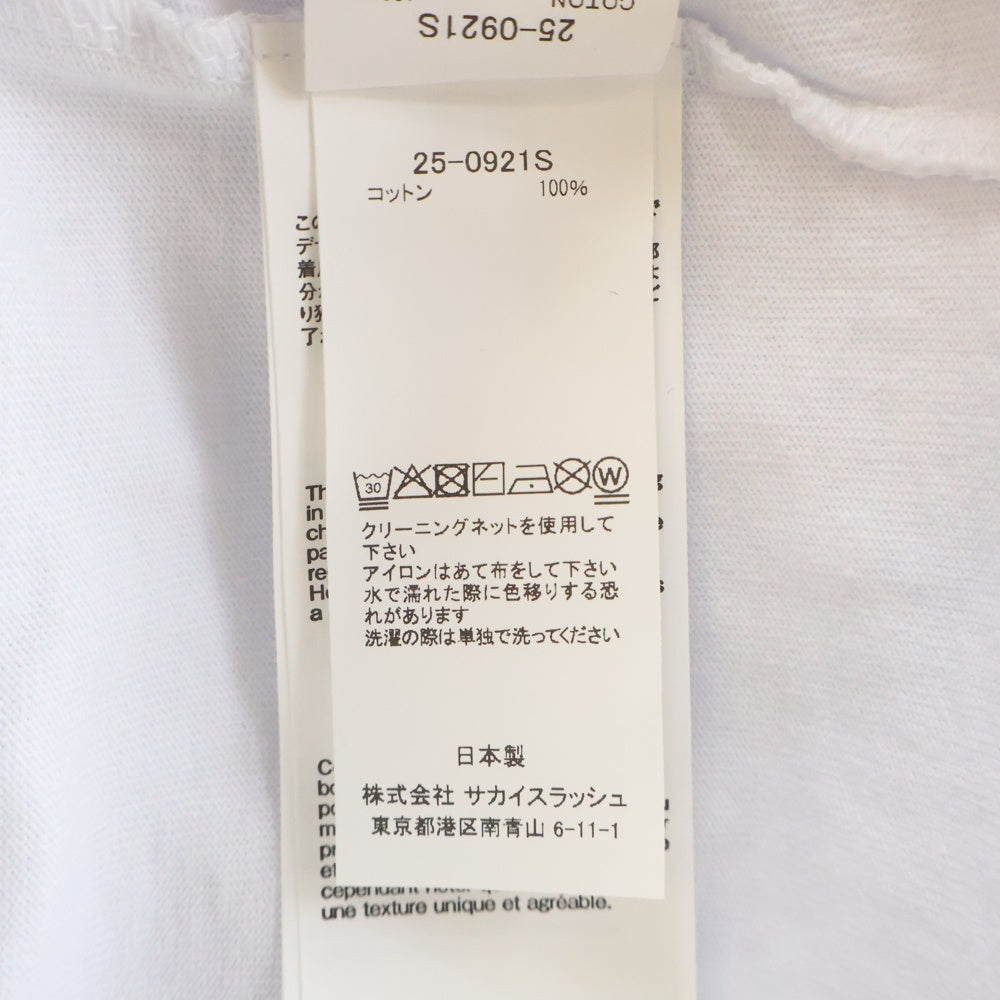 Sacai(サカイ) 25SS James Dean L/S T-shirt ジェームスディーン プリントTシャツ 長袖カットソー ホワイト 25-0921S