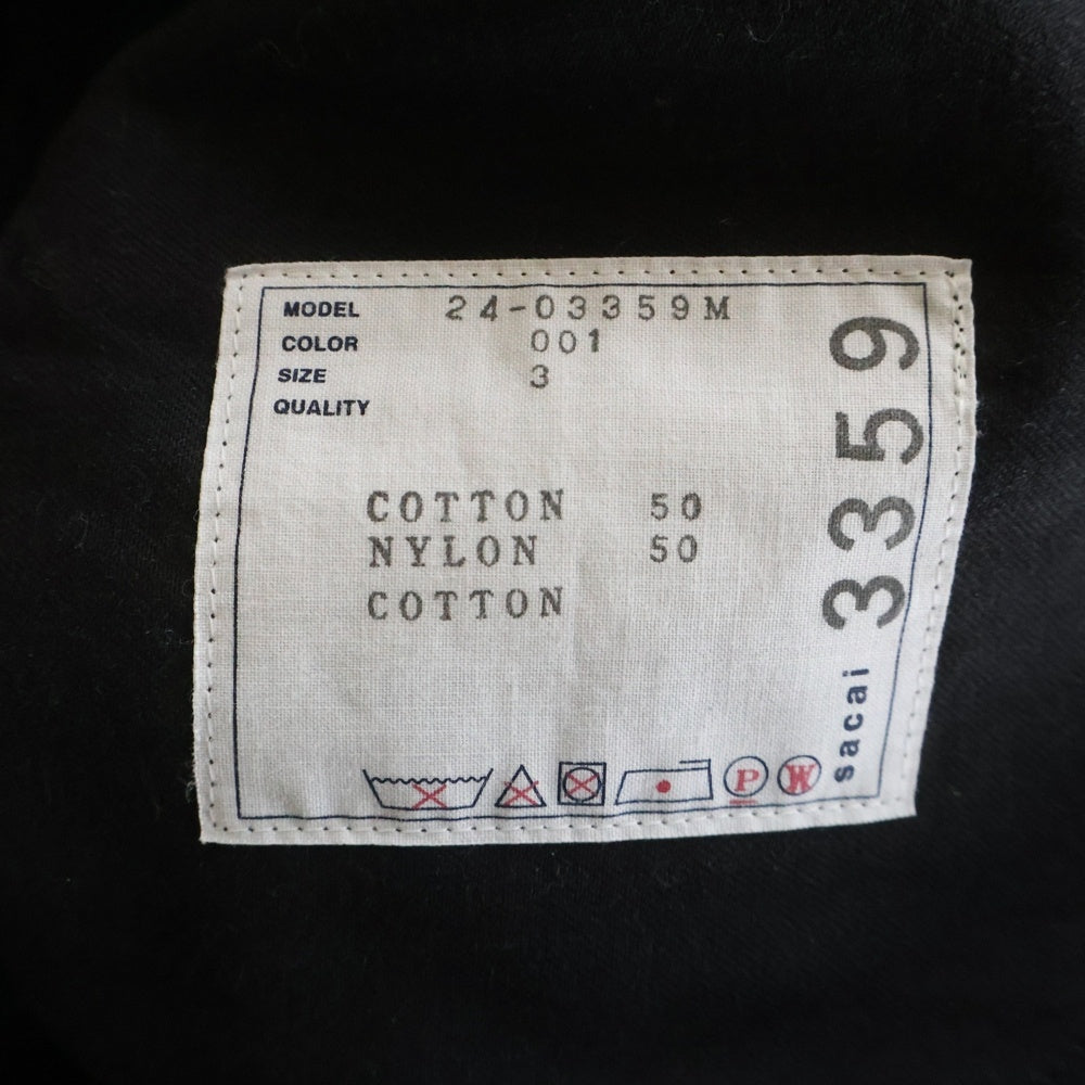 Sacai(サカイ) Ripstop mix Pants ベルテッド リップストップ ミックス