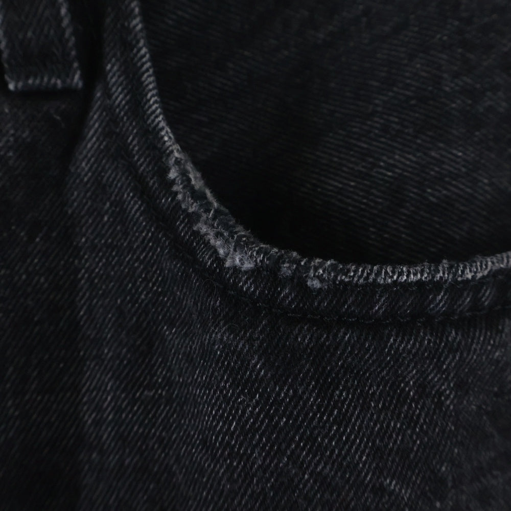 Levi's(リーバイス) 30TH EDIFICE別注 501 レザーパッチ ボタンフライ ストレートデニムパンツ インディゴブラック 0022U-0000