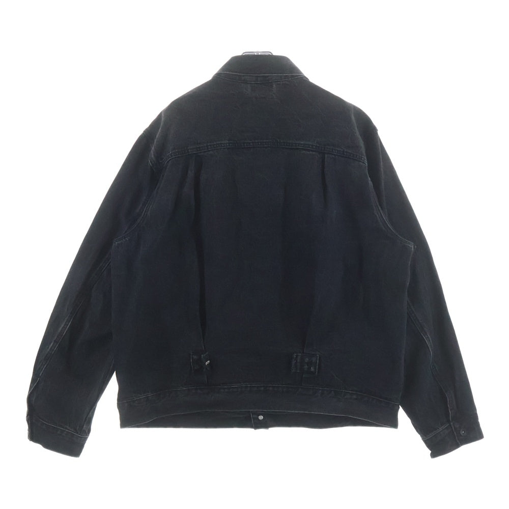 Levi's(リーバイス) 30TH EDIFICE別注 TYPE 1 TRUCKER JACKET レザーパッチ ヴィンテージ加工 デニムトラッカージャケット インディゴブラック 0022Q-0000