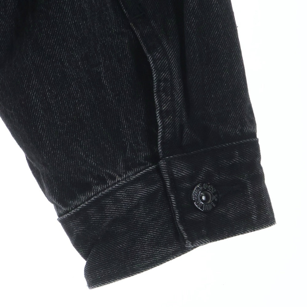 Levi's(リーバイス) 30TH EDIFICE別注 TYPE 1 TRUCKER JACKET レザーパッチ ヴィンテージ加工 デニムトラッカージャケット インディゴブラック 0022Q-0000