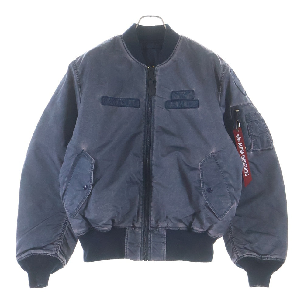 ALPHA INDUSTRIES(アルファ インダストリーズ) MA-1 SCRATCH CORE SPEC スクラッチ コアスペック ヴィンテージ加工 リバーシブル ジップアップ ナイロン フライトジャケット TA0531-067