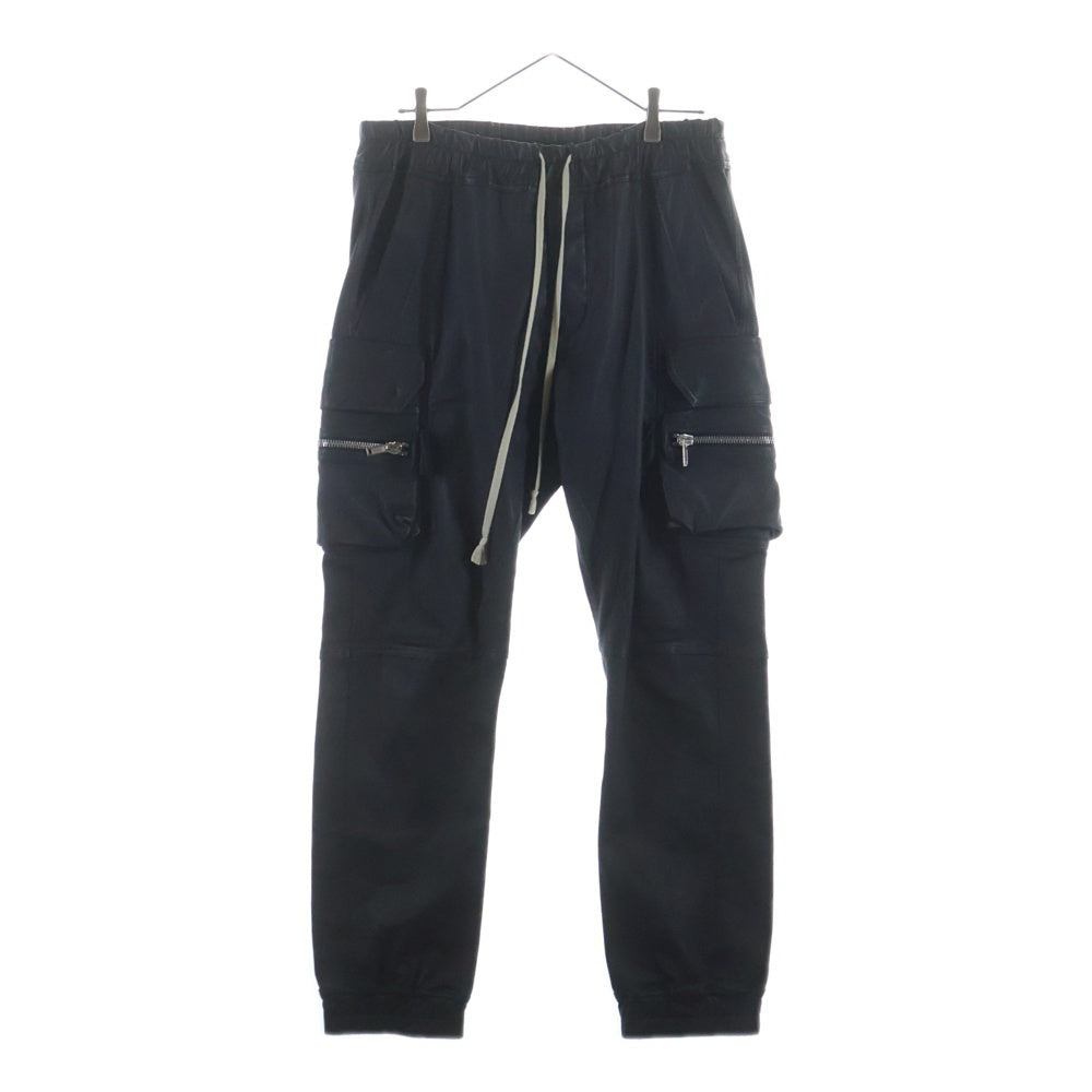 Rick Owens(リックオウエンス) 23AW MASTODON CARGO マストドン ラムレザーカーゴ パンツ ブラック RU01C