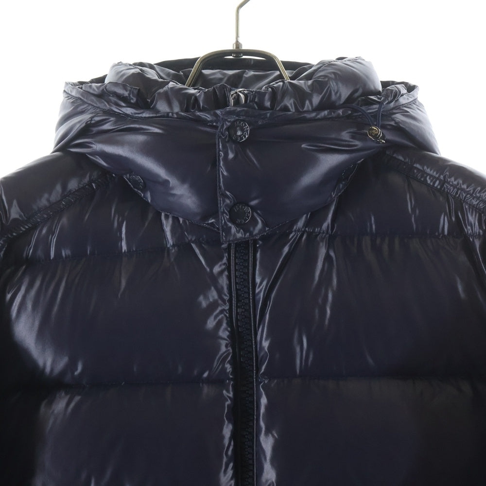 MONCLER(モンクレール) MAYA マヤ ロゴパッチデザイン ナイロン フーデッドダウンジャケット ネイビー 020914036650
