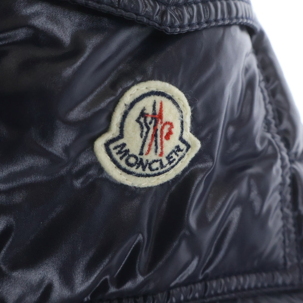 MONCLER(モンクレール) MAYA マヤ ロゴパッチデザイン ナイロン フーデッドダウンジャケット ネイビー 020914036650