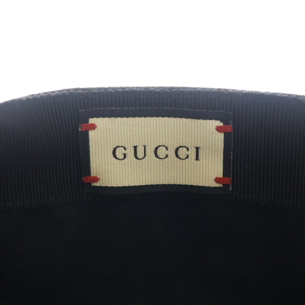 GUCCI(グッチ) GUCCI LOVED グッチ ラブド エンブロイダリー キャップ 帽子 ブラック 478948
