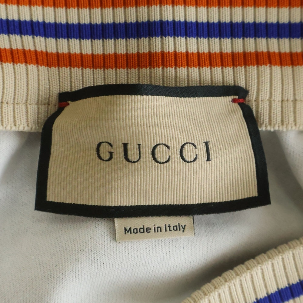 GUCCI(グッチ) アニマル刺繍 サイドライン テクニカルコットンジャージー トラックパンツ ベージュ 735087 XJFBX