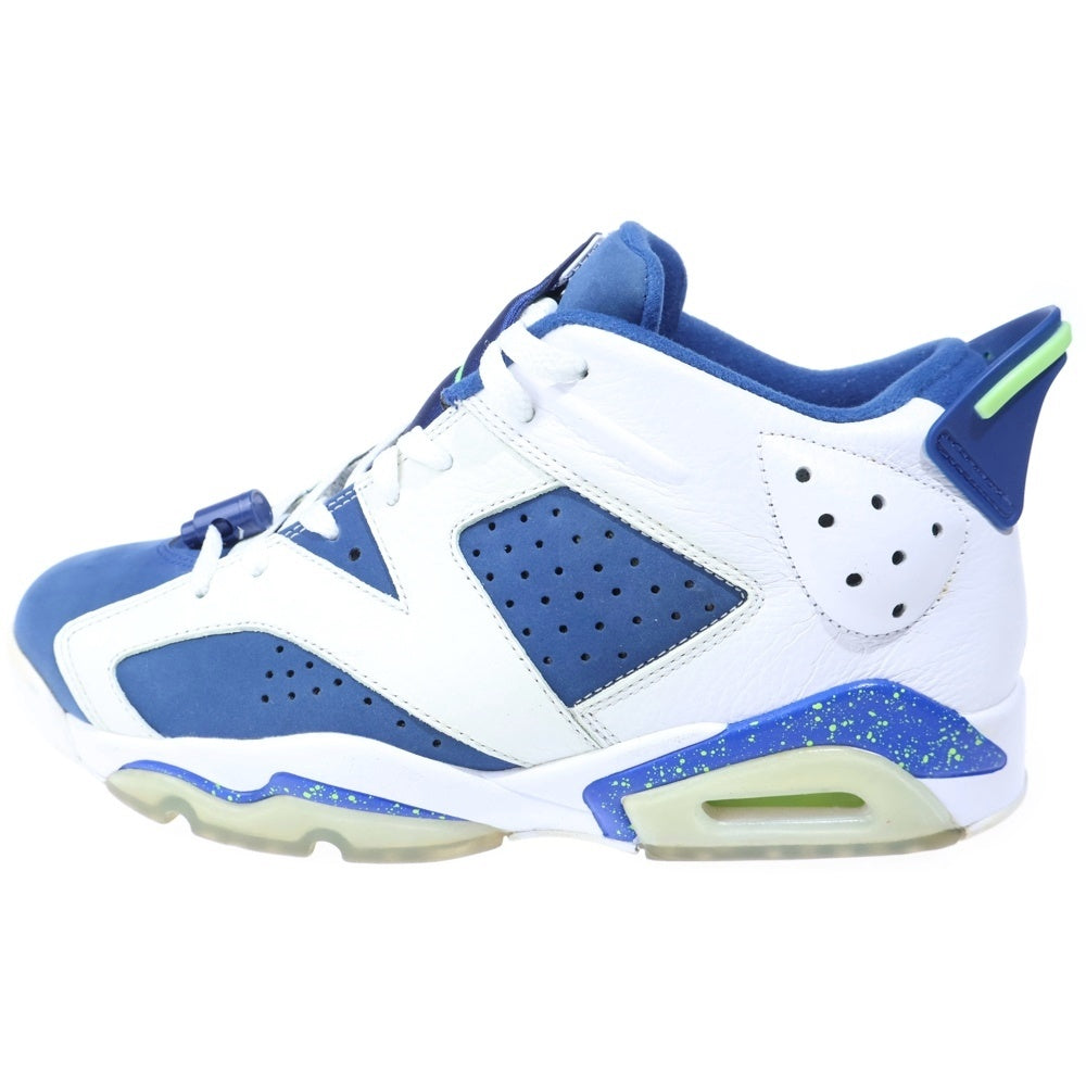 NIKE(ナイキ) 【観賞用 2015年製】AIR JORDAN 6 RETRO LOW GHOST GREEN エアジョーダン6 レトロ ゴーストグリーン ローカットスニーカー ホワイト/ブルー US9/27cm 304401-106