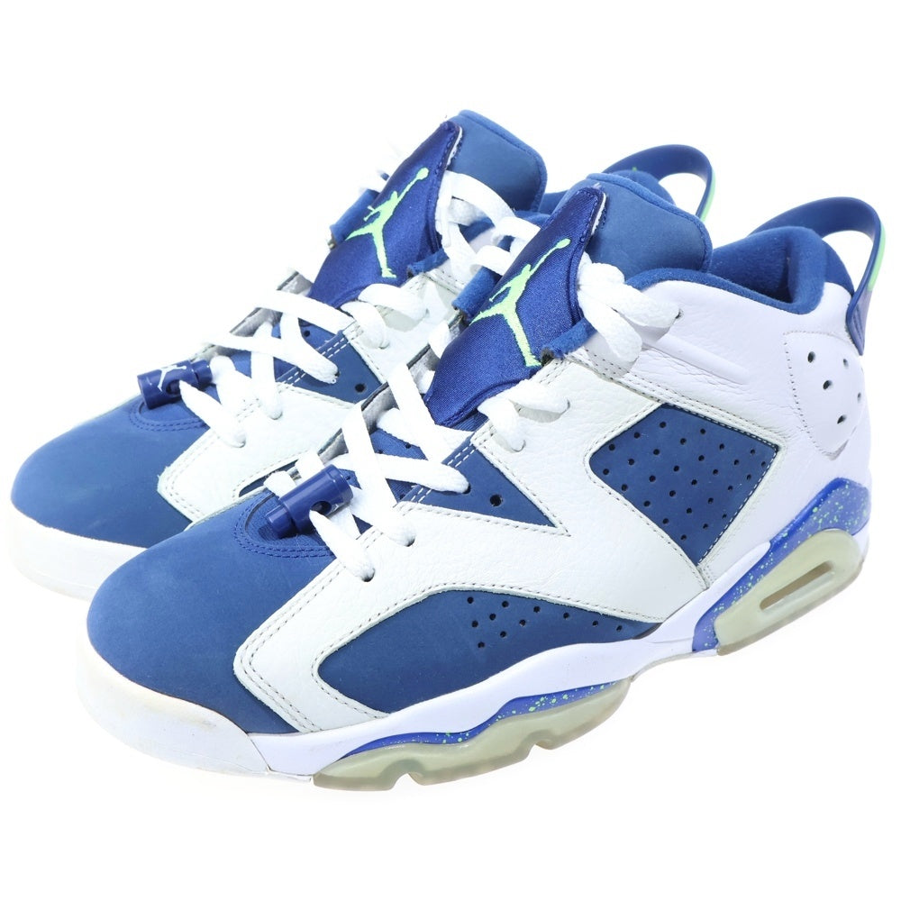 NIKE(ナイキ) 【観賞用 2015年製】AIR JORDAN 6 RETRO LOW GHOST GREEN エアジョーダン6 レトロ ゴーストグリーン ローカットスニーカー ホワイト/ブルー US9/27cm 304401-106