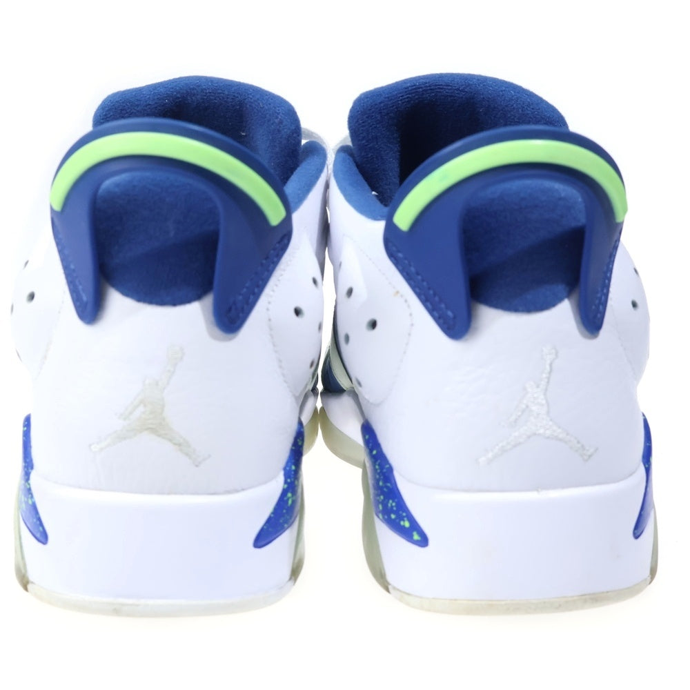 NIKE(ナイキ) 【観賞用 2015年製】AIR JORDAN 6 RETRO LOW GHOST GREEN エアジョーダン6 レトロ ゴーストグリーン ローカットスニーカー ホワイト/ブルー US9/27cm 304401-106