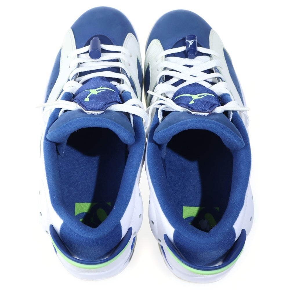 NIKE(ナイキ) 【観賞用 2015年製】AIR JORDAN 6 RETRO LOW GHOST GREEN エアジョーダン6 レトロ ゴーストグリーン ローカットスニーカー ホワイト/ブルー US9/27cm 304401-106