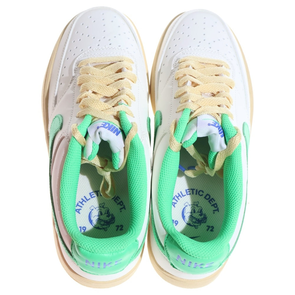 NIKE(ナイキ) COURT VISION LOW コートビジョン ローカットスニーカー ホワイト/グリーン US7.5/25.5cm FJ5437-133