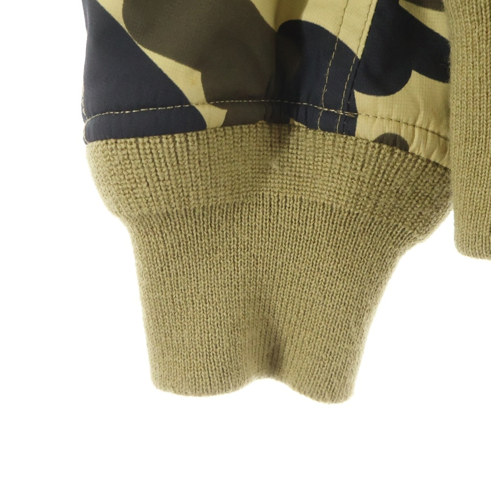 A BATHING APE(アベイシングエイプ) 1st CAMO MA-1 ファーストカモ総柄 フライトジャケット ジップアップブルゾン カーキ/グリーン 001HJC301010X