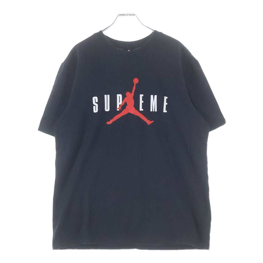 SUPREME(シュプリーム) 15AW ×Jordan Tee ナイキ ジョーダン フロントジャンプマンロゴプリントTシャツ 半袖クルーネックカットソー ブラック 799701‐010