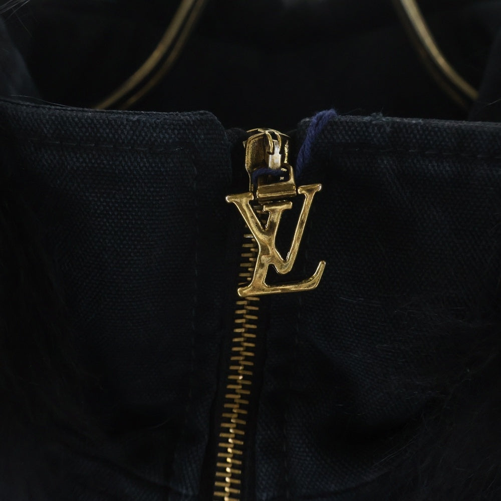 LOUIS VUITTON(ルイヴィトン) 24SS モノグラム ファーフーデッド ジップアップデニムジャケット ブラック RM241M CCU HQA05W