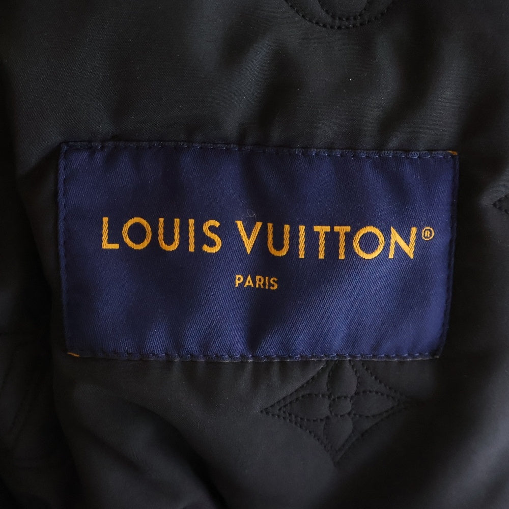 LOUIS VUITTON(ルイヴィトン) 24SS モノグラム ファーフーデッド ジップアップデニムジャケット ブラック RM241M CCU HQA05W