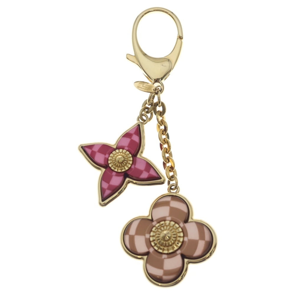 LOUIS VUITTON(ルイヴィトン) ダミエ ビジューサック モザイク キーチェーン ゴールド/レッド/ブラウン M66882 GA0153 レディース