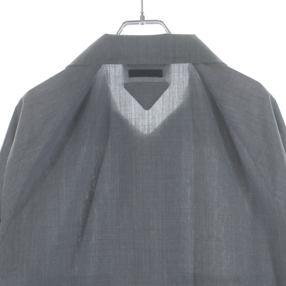PRADA(プラダ) 25SS LIHTWEIGHT WOOL BOMBER JACKET ライトウェイトウール ボンバージャケット ジップアップブルゾン グレー SGC874