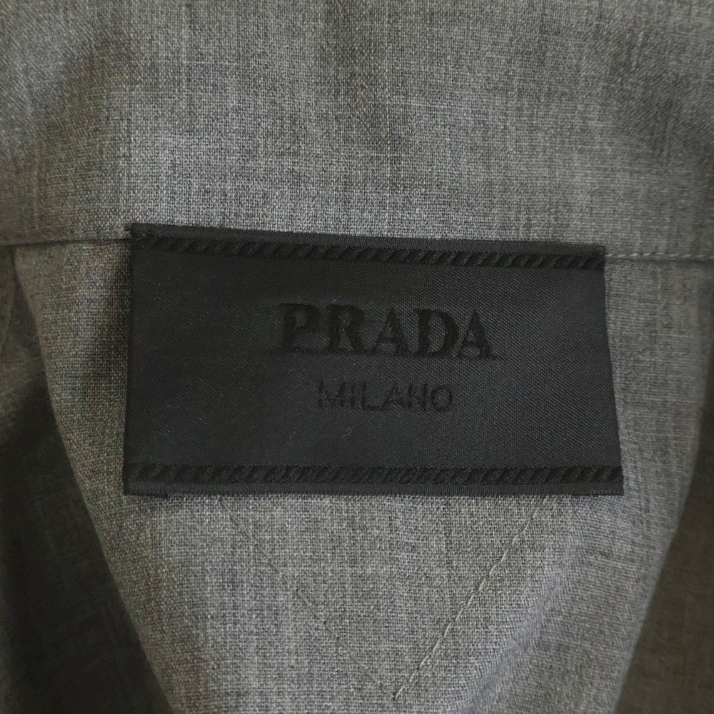 PRADA(プラダ) 25SS LIHTWEIGHT WOOL BOMBER JACKET ライトウェイトウール ボンバージャケット ジップアップブルゾン グレー SGC874