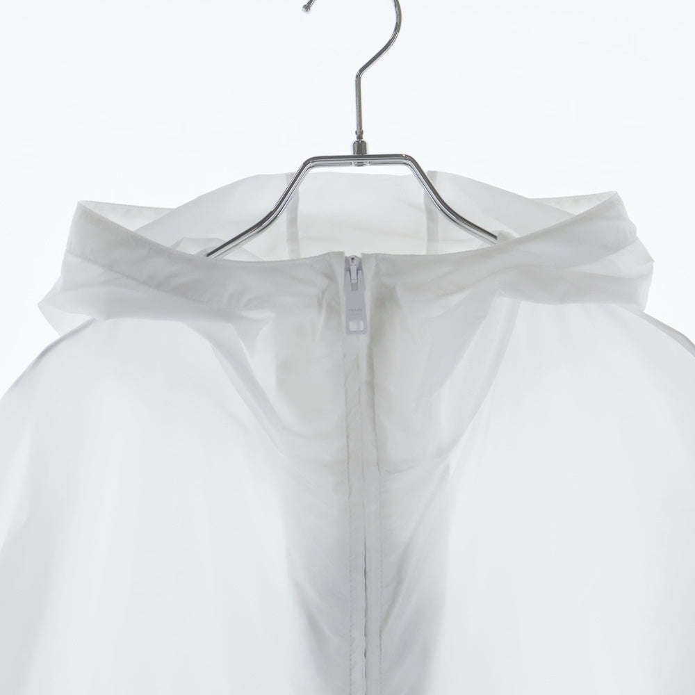PRADA(プラダ) RE-NYLON リナイロン トライアングルロゴプレート フーデッドナイロンジャケット ジップアップブルゾン ホワイト SGC835 SOOO 1WQ9